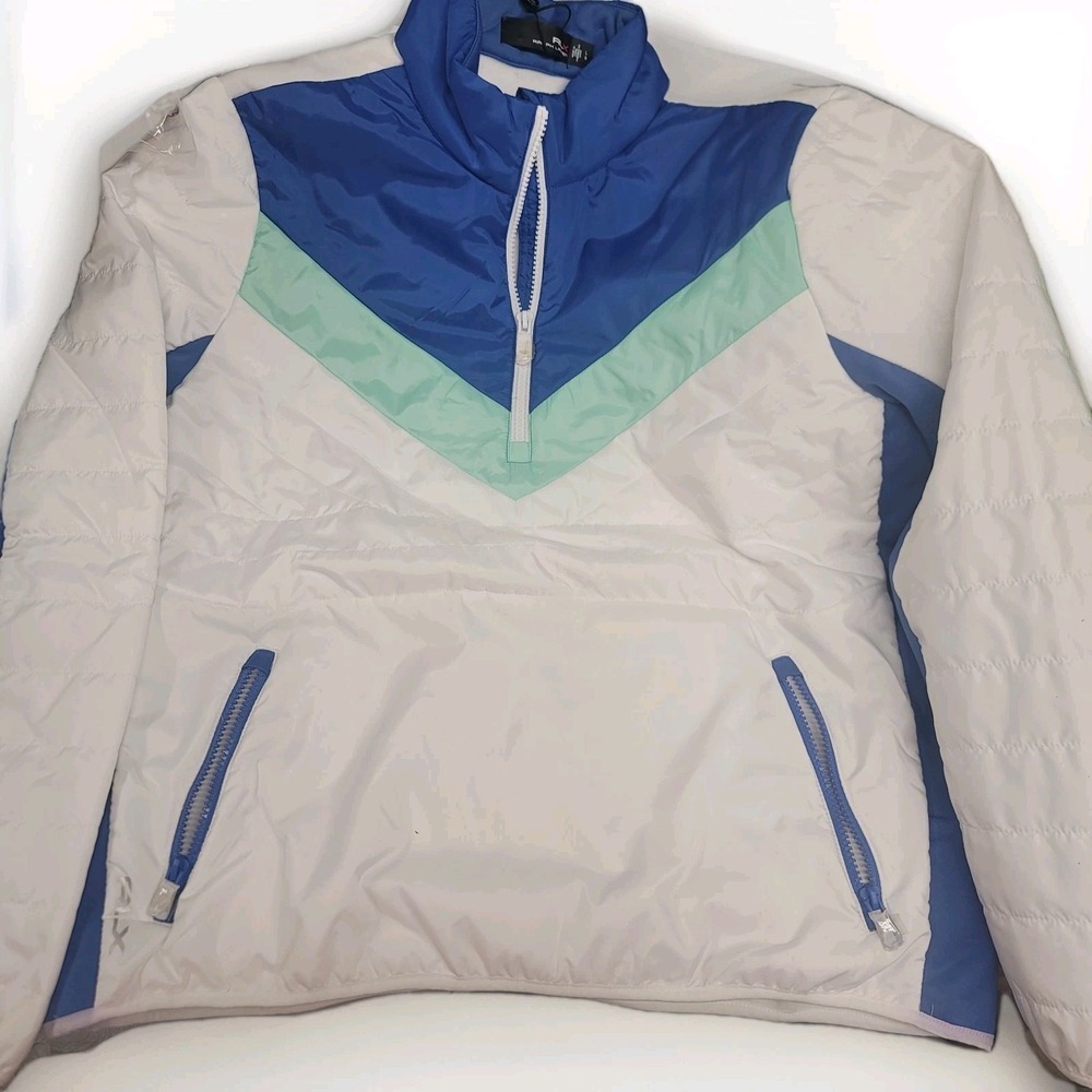 Activewear RLX Ralph Lauren Womens Preppy Sport Golf Quilted 1/4 Zip Jacket Sz L